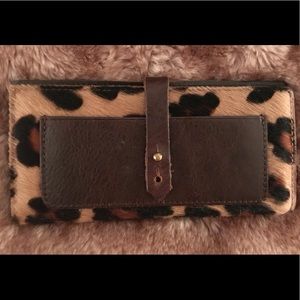 Madewell leather leopard wallet